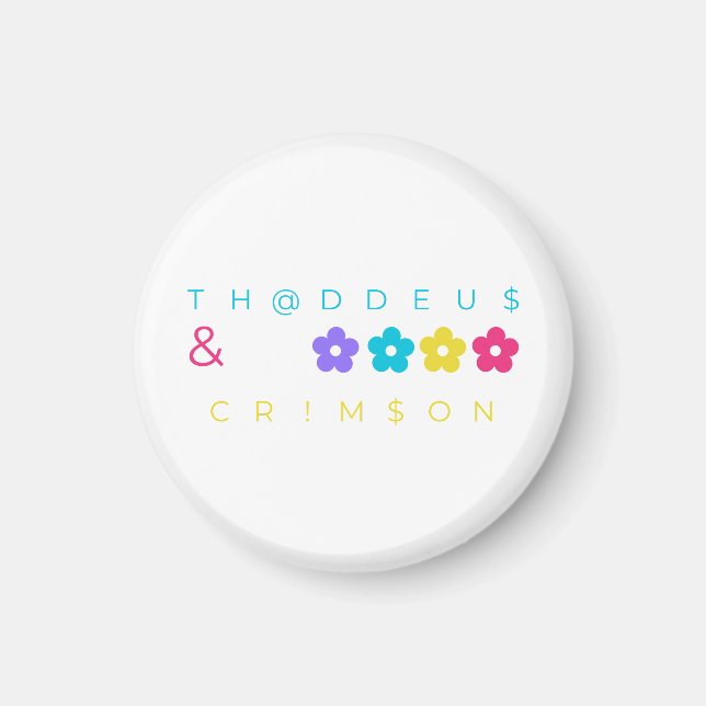 Íman thaddeus & crimson $THCBand Roupas de Design (Frente)