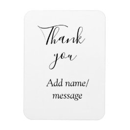 Íman Thank you add name message simple stylish calligra
