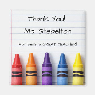 Íman Thank You Crayons Teacher Appreciation Magnet