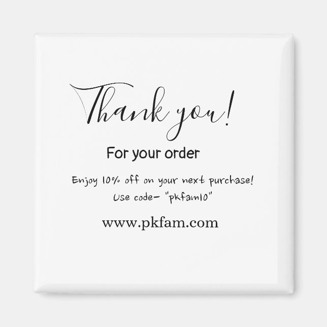 Íman Thank you for purchase pink family business detail (Frente)