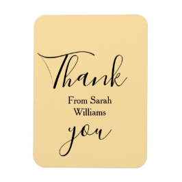 Íman Thank you from add name yellow Pastel boho wedding