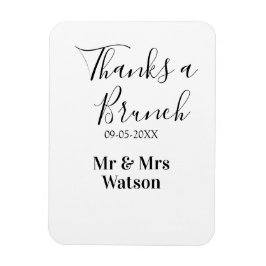 Íman Thanks a brunch post wedding name date simple 
