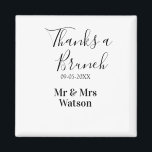 Íman Thanks a brunch post wedding name date simple<br><div class="desc">Design</div>