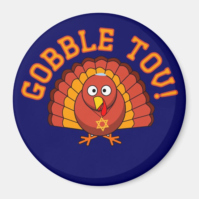 Íman Thanksdokah Gobble Tov Turquia Magnet (Frente)