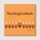 Íman Thanksdokah Turkey Menorah Magnet<br><div class="desc">PRLimages é uma divisão de Paintings por Rachel Lowry.</div>