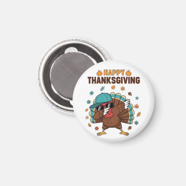 Íman Thanksgiving Dabbing Turkey (Front/Back)