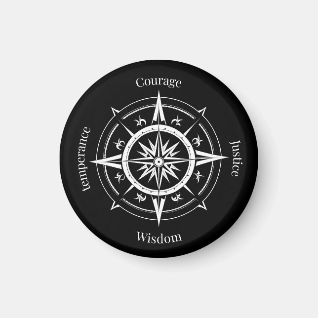 Íman The 4 Stoic Virtues Compass (Frente)