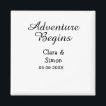 Íman The adventure begins wedding couple name datsimple<br><div class="desc">Design</div>