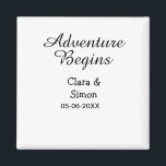 Íman The adventure begins wedding couple name datsimple<br><div class="desc">Design</div>