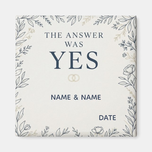 Íman The Answer Was Yes Romantic Marriage Proposal (Frente)