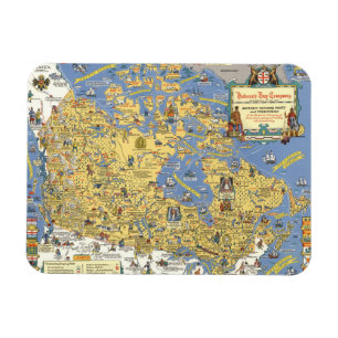 Íman The Bay Company - Mapa do Canadá