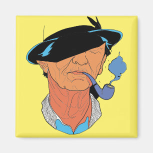 Íman The Blue Smoke Sailor: Minimalist Portrait