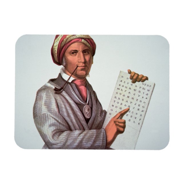 Íman The Cherokee Scholar, Sequoyah (1776-1843) (cor) (Horizontal)