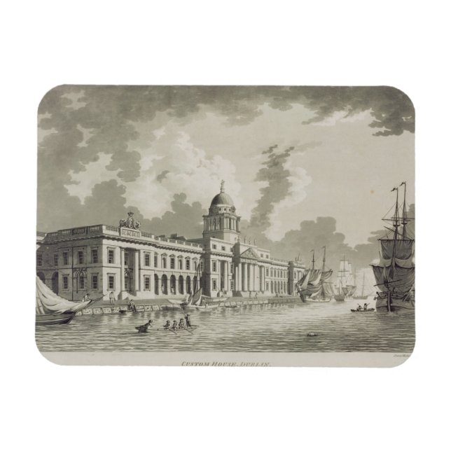 Íman The Custom House, Dublin, 1792 (gravura) (Horizontal)