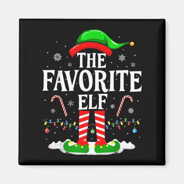 Íman The Favorite Elf Funny Xmas Matching Family Christ (Frente)