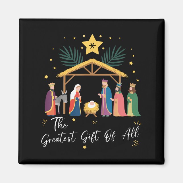 Íman The Greatest Gift For All Christmas Nativity Jesus (Frente)