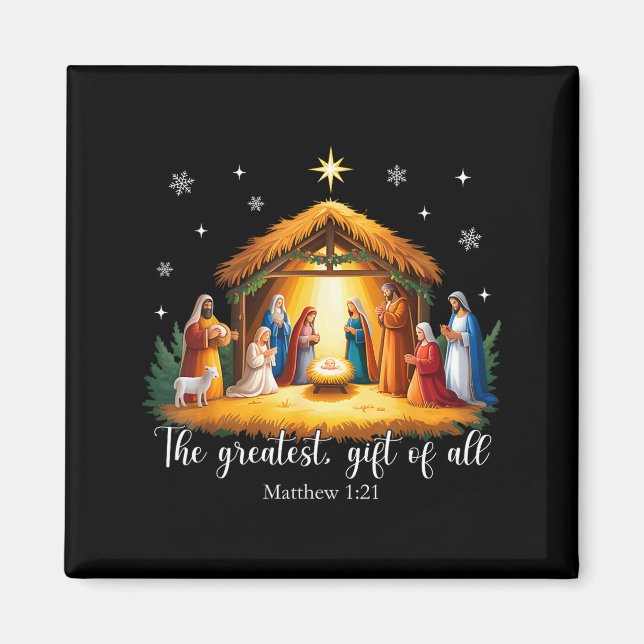 Íman The Greatest Gift For All Christmas Nativity Jesus (Frente)