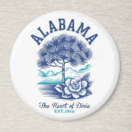 Íman The Heart of Dixie – Alabama Camellia & Tree Graph