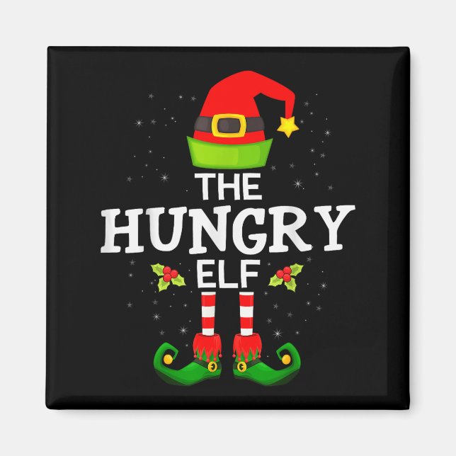 Íman The Hungry Elf Christmas Family Matching Pajama  (Frente)