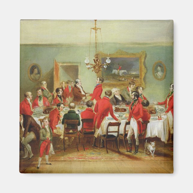 Íman The Hunt Breakfast, Hall do Solteiro, 1836 (óleo l (Frente)