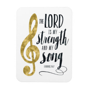 Íman The Lord is My Strength and My Song Gold Print