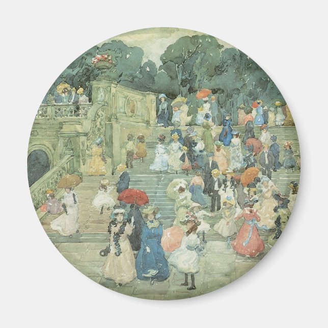 Íman The Mall, Central Park de Maurice Prendergast (Frente)