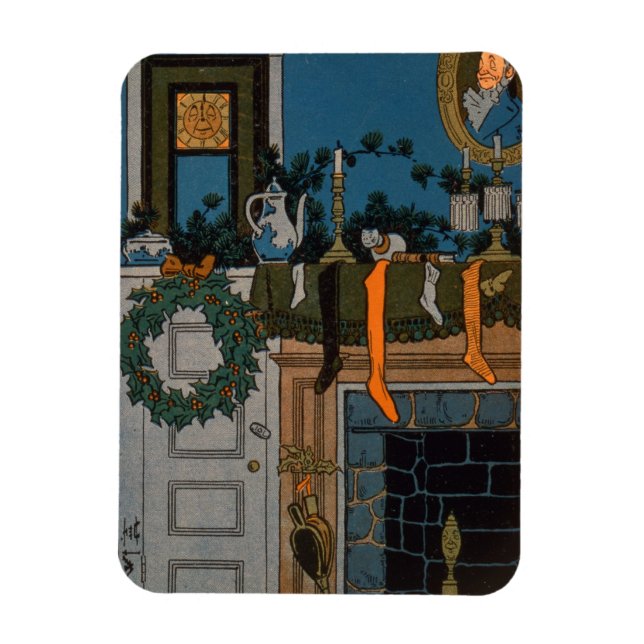Íman The Night Before Christmas de Denlow, 1903 (cor) (Vertical)