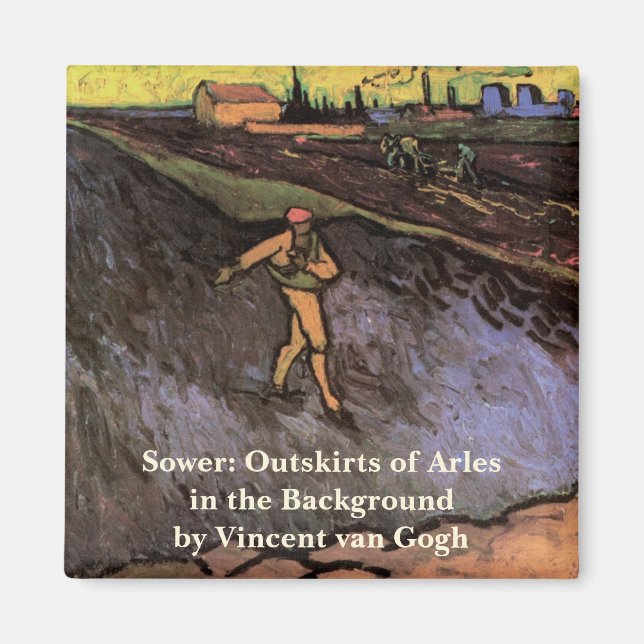 Íman The Sower: Outsaias de Arles por Vincent van Gogh (Frente)