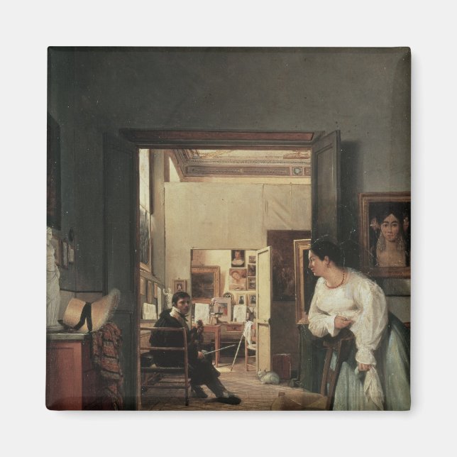 Íman The Studio of Ingres in Roma, 1818 (Frente)