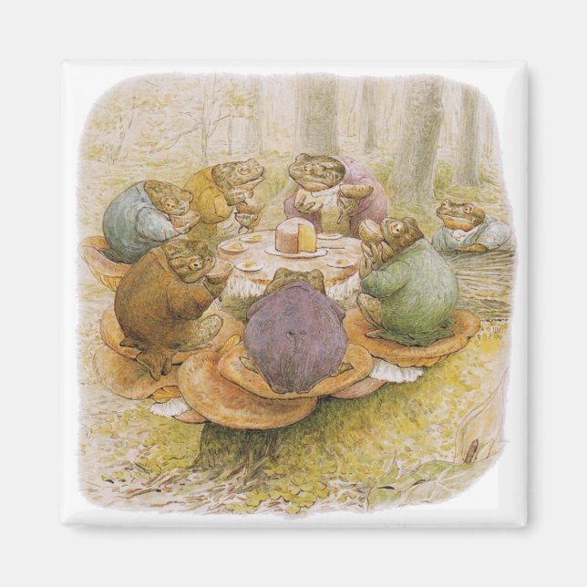 Íman The Toads Tea Party (por Beatrix Potter) (Frente)