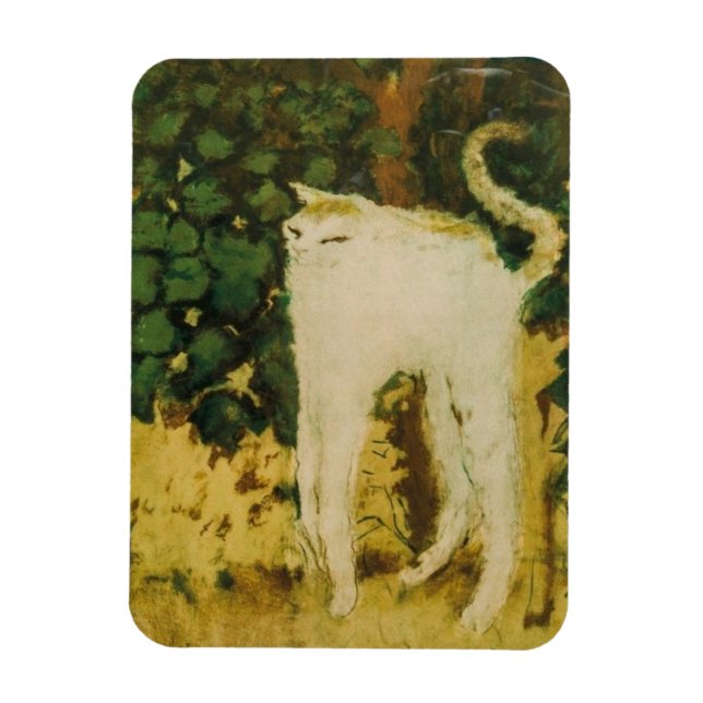 Íman The White Cat by Bonnard (Vertical)