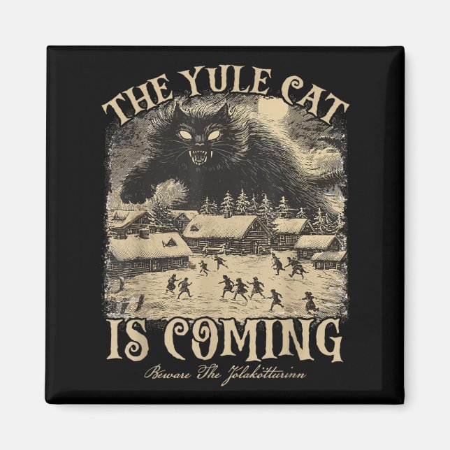 Íman The Yule Cat Is Coming Icelandic Christmas Cat Mom (Frente)