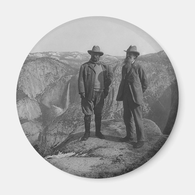 Íman Theodore Roosevelt e John Muir no Glacier Point (Frente)