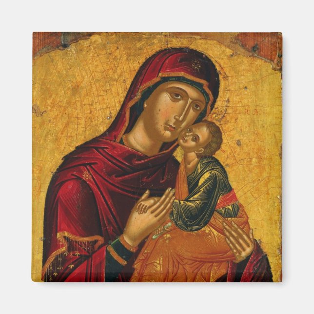 Íman Theotokos (Virgem Maria) e Ícone Cristo para Crian (Frente)