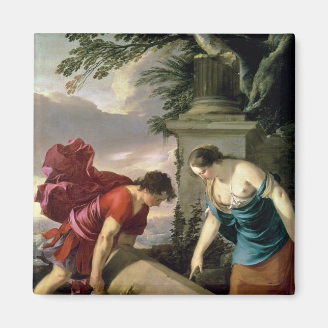Íman Theseus e sua mãe Aethra, c.1635-36 (Frente)