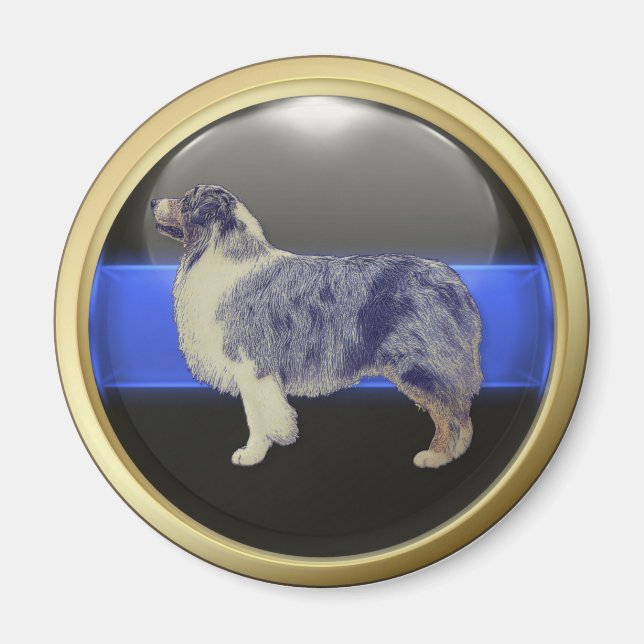 Íman Thin Blue Line I Am A Sheepdog (Frente)