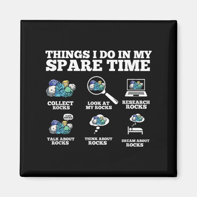 Íman Things I Do In My Spare Time - Funny Rock Collecto (Frente)