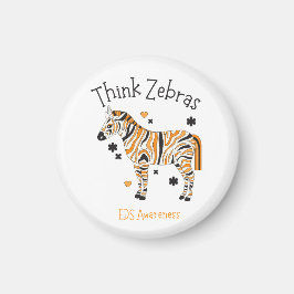 Íman "Think Zebras" Ehlers Danlos Syndrome Button