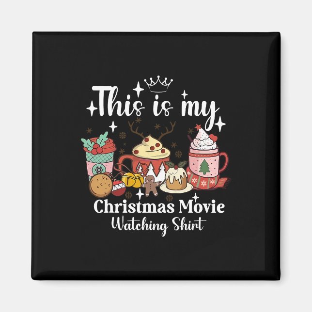 Íman This Is My Christmas Movie Watching Shirt Family M (Frente)