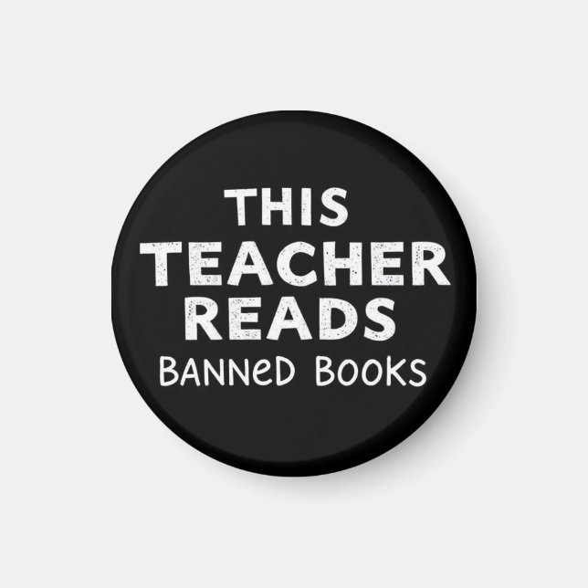 Íman This Teacher Reads Banned Books Graphic (Frente)