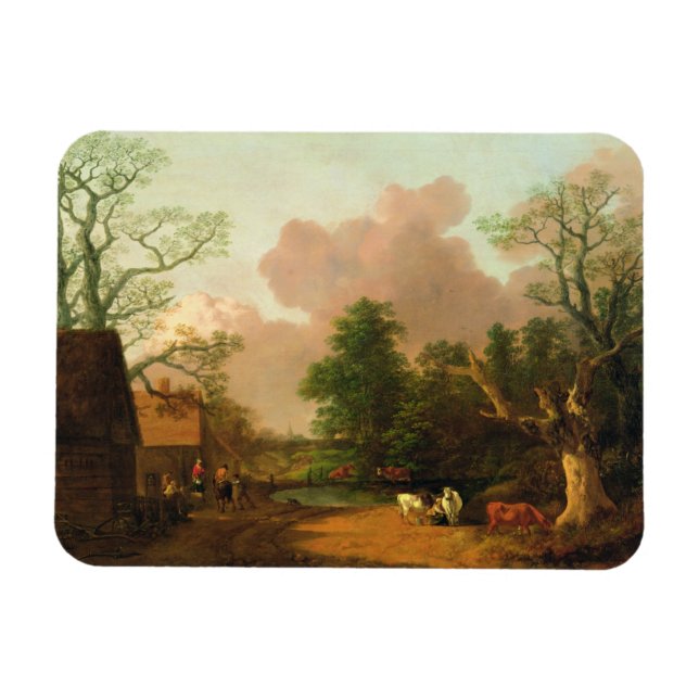 Íman Thomas Gainsborough | Uma paisagem com figuras, Fa (Horizontal)