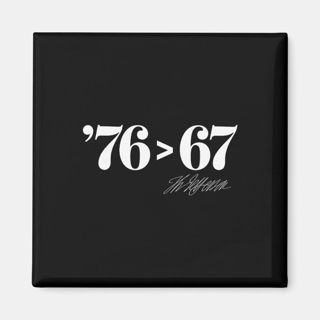 Íman Thomas Jefferson 76 > 67 Evidente por si Mínimo (Frente)