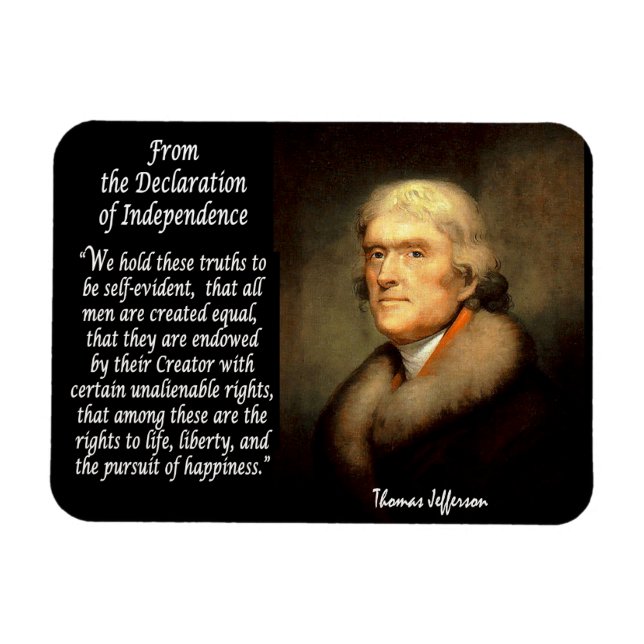 Íman Thomas Jefferson - Declaração de Independência (Horizontal)
