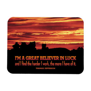 Íman Thomas Jefferson Inspirational Cote "Sorte" Flexi