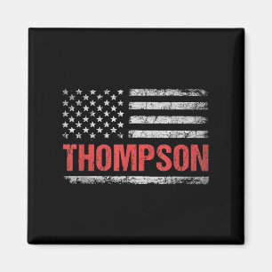Íman Thompson Name American Flag - Sobrenome Thompson