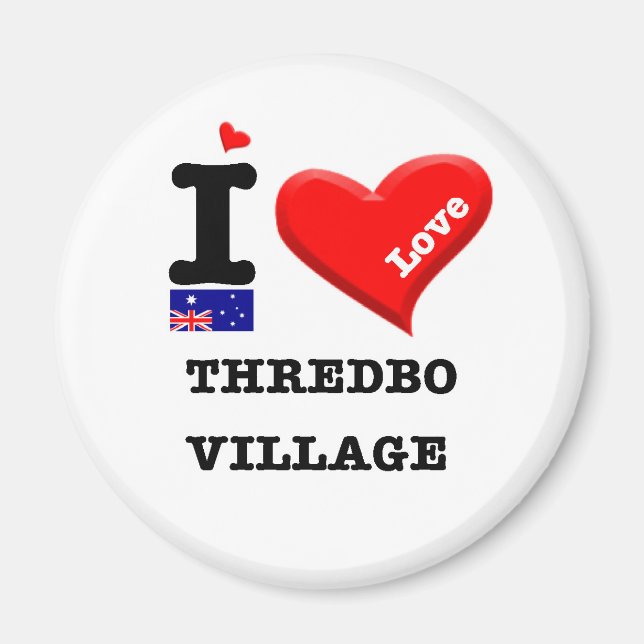 Íman THREDBO VILLAGE - Eu amo (Frente)