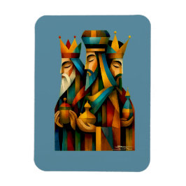 Íman Three Wise Men Abstract Nativity Art