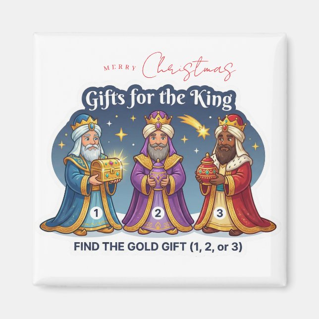 Íman Three Wise Men Christmas Gifts Logic Game Magnet (Frente)