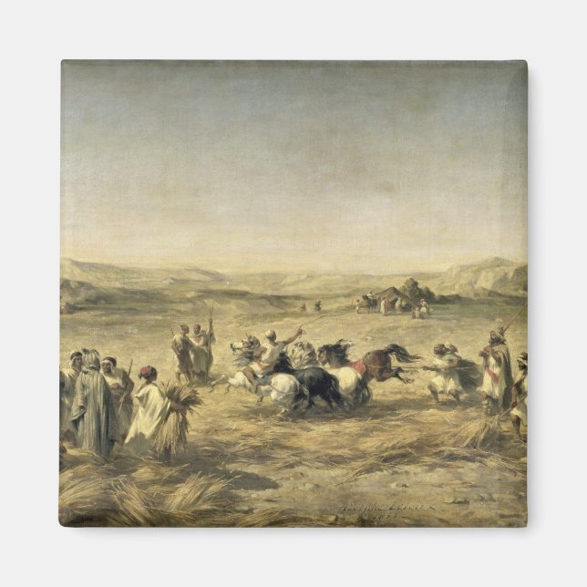 Íman Threshing Wheat na Argélia, 1853 (Frente)