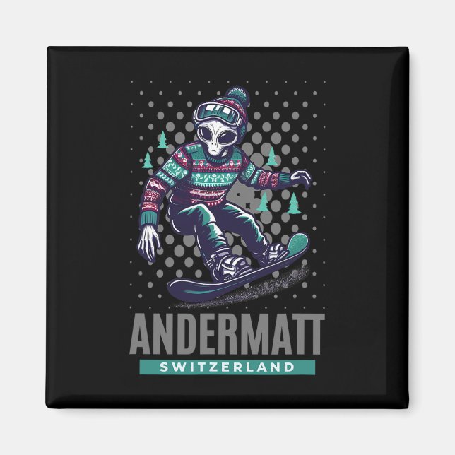 Íman Thrills Cósmicos - Snowboard De Alienígena No Ande (Frente)